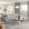 SofaNova 3R - 3-seat sofa w chaise longue, right, Lejde/light grey metal