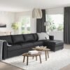 SofaLux 4C - 4-seat sofa, with chaise longue/Grann/Bomstad black