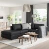 SofaLux CR3 - Corner sofa, 3-seat, with open end/Grann/Bomstad black
