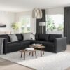 SofaLux CR4 - Corner sofa, 4-seat, Grann/Bomstad black