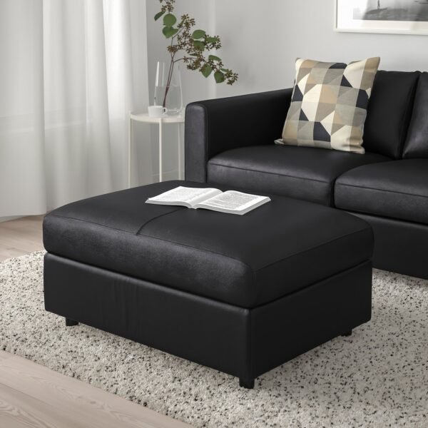 FootStore 2 – Sleek Black Footstool with Storage
